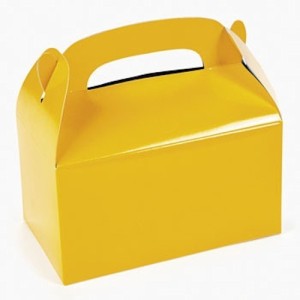 RTD-2135 : Yellow Treat Boxes for Party Favors at MovieNightParty.com