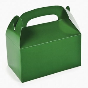 RTD-2137 : Green Treat Boxes for Party Favors at MovieNightParty.com
