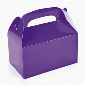 RTD-2139 : Purple Treat Boxes for Party Favors at MovieNightParty.com