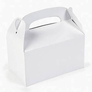 RTD-2141 : White Treat Boxes for Party Favors at MovieNightParty.com