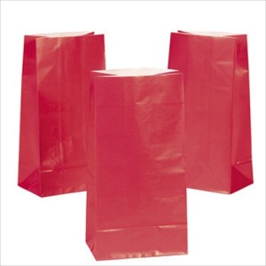 RTD-2314 : Red Paper Treat Bags at MovieNightParty.com