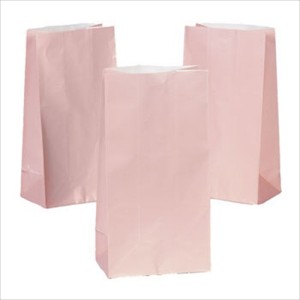 RTD-2316 : Pastel Pink Paper Treat Bags at MovieNightParty.com