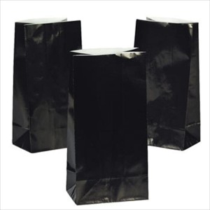 RTD-2320 : Black Paper Treat Bags at MovieNightParty.com