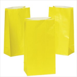 RTD-2322 : Yellow Paper Treat Bags at MovieNightParty.com