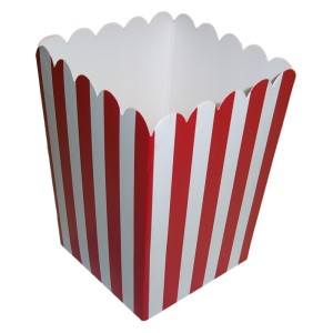 RTD-2692 : Red Striped Mini Popcorn Box at MovieNightParty.com
