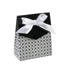 Tent Style Black Gift Box with Bow