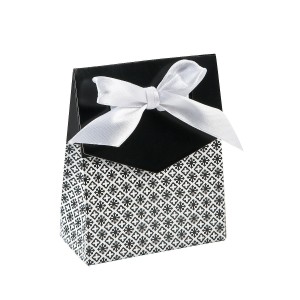 RTD-2802 : Tent Style Black Gift Box with Bow at MovieNightParty.com