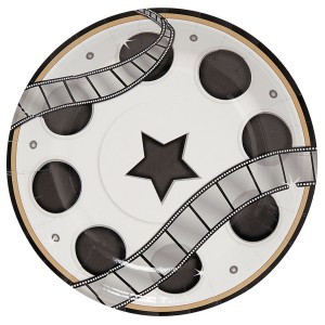RTD-3423 : 8-pack of Movie Reel Dessert Plates for Movie Night at MovieNightParty.com RTD-3423 : 8-pack of Movie Reel Dessert Plates for Movie Night at MovieNightParty.com